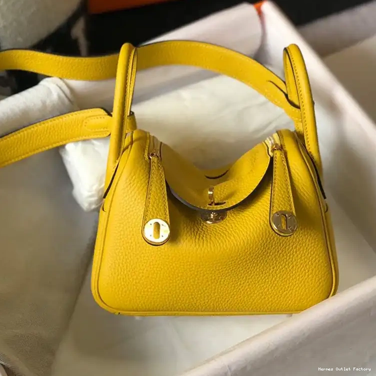 Mini Khaki Gold Leather Togo Hermes Bag In Lindy Hardware 0507
